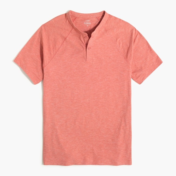 J Crew Performance Men Henley‎ T-Shirt Tee Top Shirt Size Medium - Picture 1 of 4